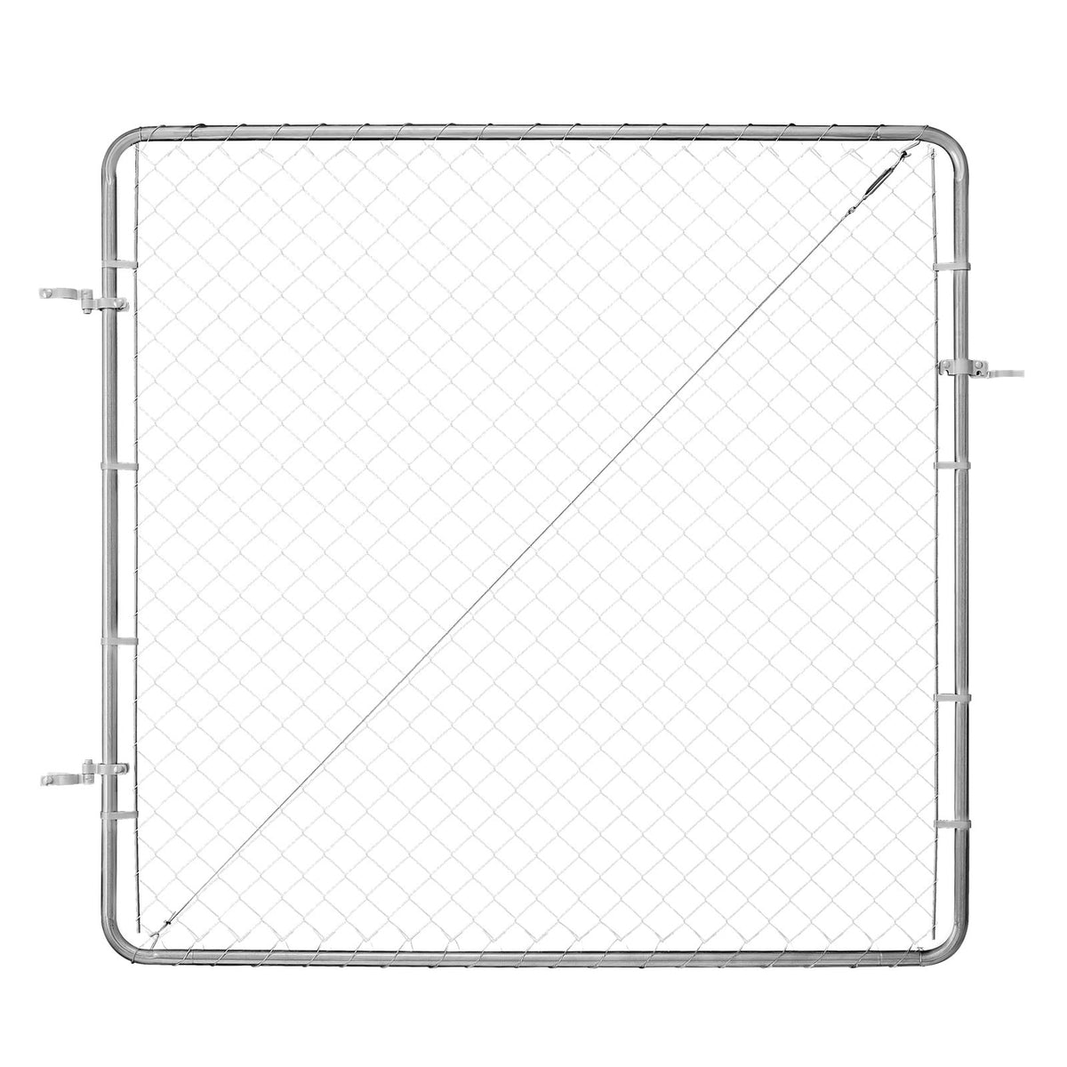 183 x 178cm Chain Link Fence Adjustable Galvanized Garden Gate
