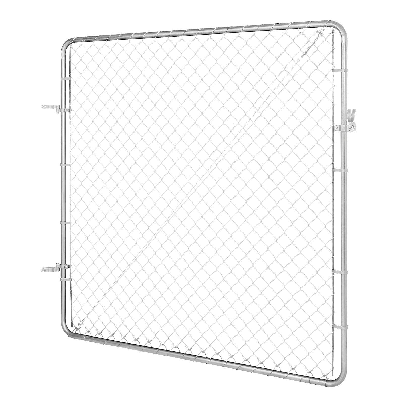 183 x 178cm Chain Link Fence Adjustable Galvanized Garden Gate