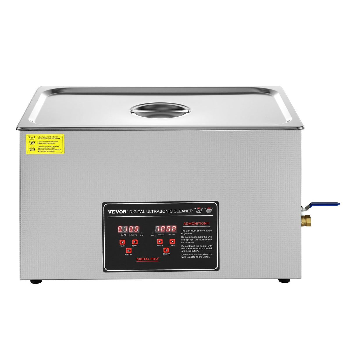 30L Ultrasonic Cleaner Digital Heated Stainless Steel for Jewelry Glasses Parts