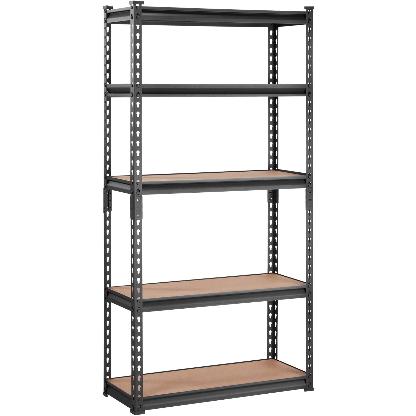 Storage Shelving Unit 5-Tier Heavy Duty Metal Garage Organizer Rack Black