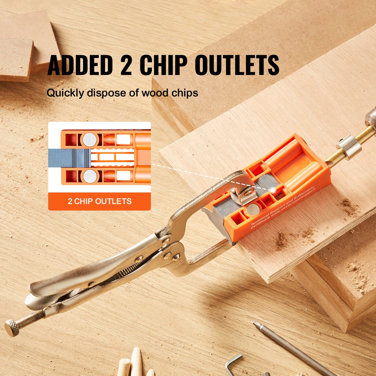 56PCS Pocket Hole Jig Kit w/ Clamp Drill Bit & Screws for Carpentry