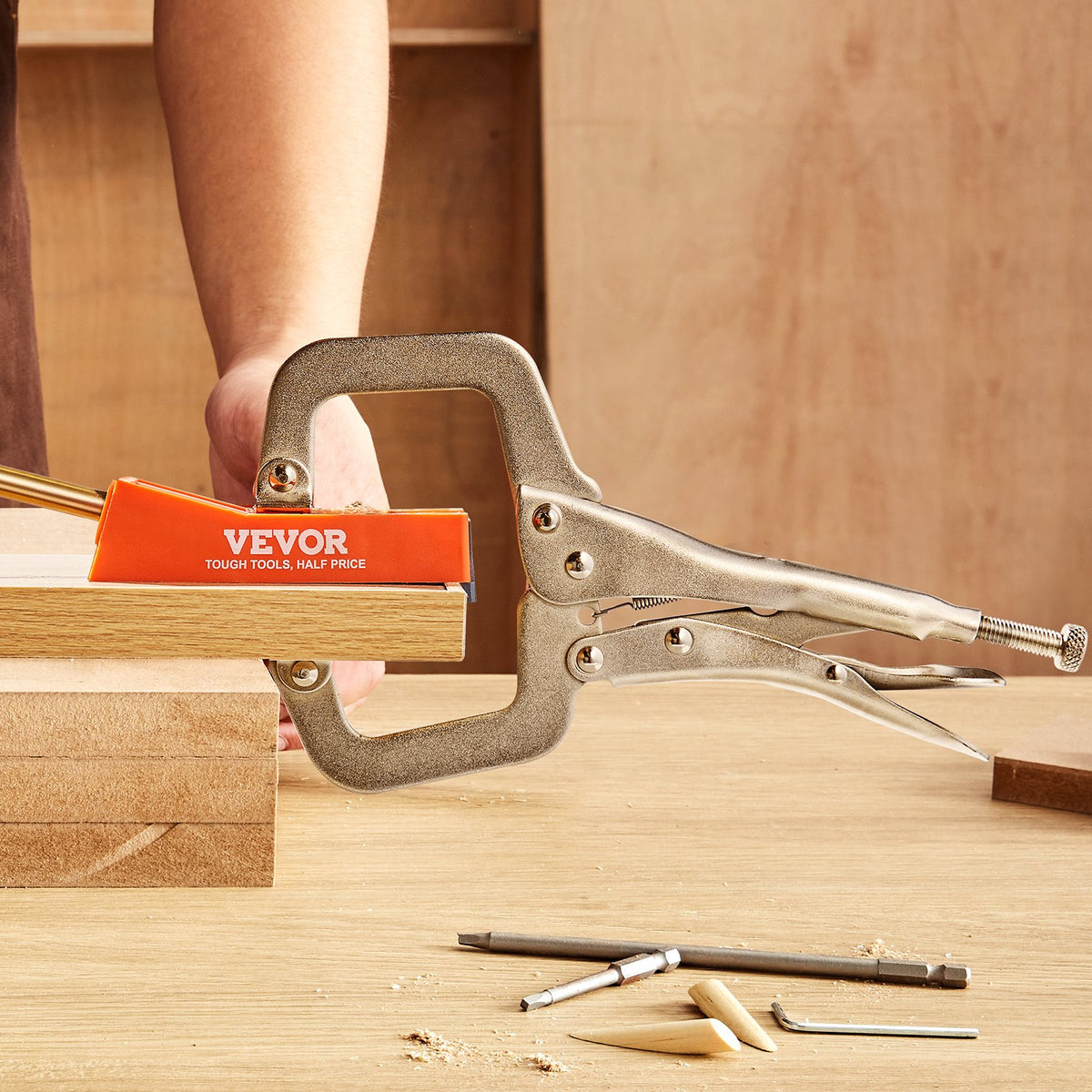56PCS Pocket Hole Jig Kit w/ Clamp Drill Bit & Screws for Carpentry