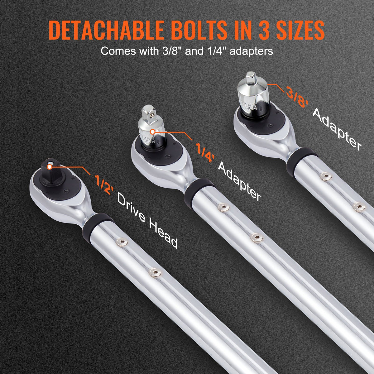 Digital Torque Wrench 1/2" Drive 25-250ft.lb 34-340Nm ±2% LED Buzzer Kit