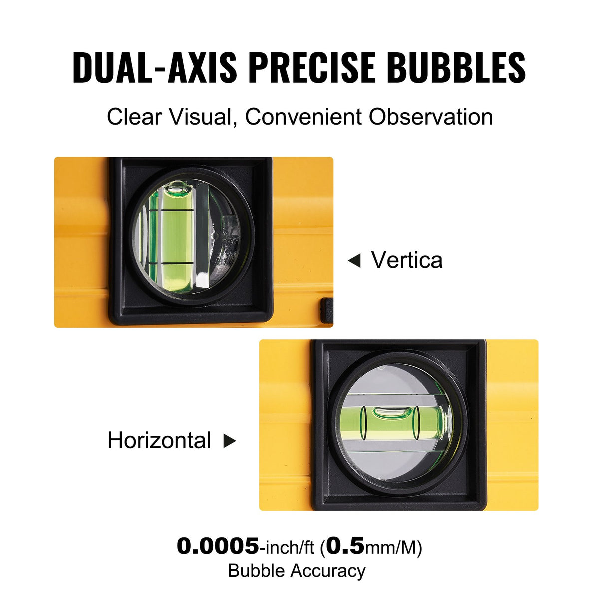 Magnetic Torpedo Level 24 Inch LED Backlit Aluminum Alloy Bubble Vials Window