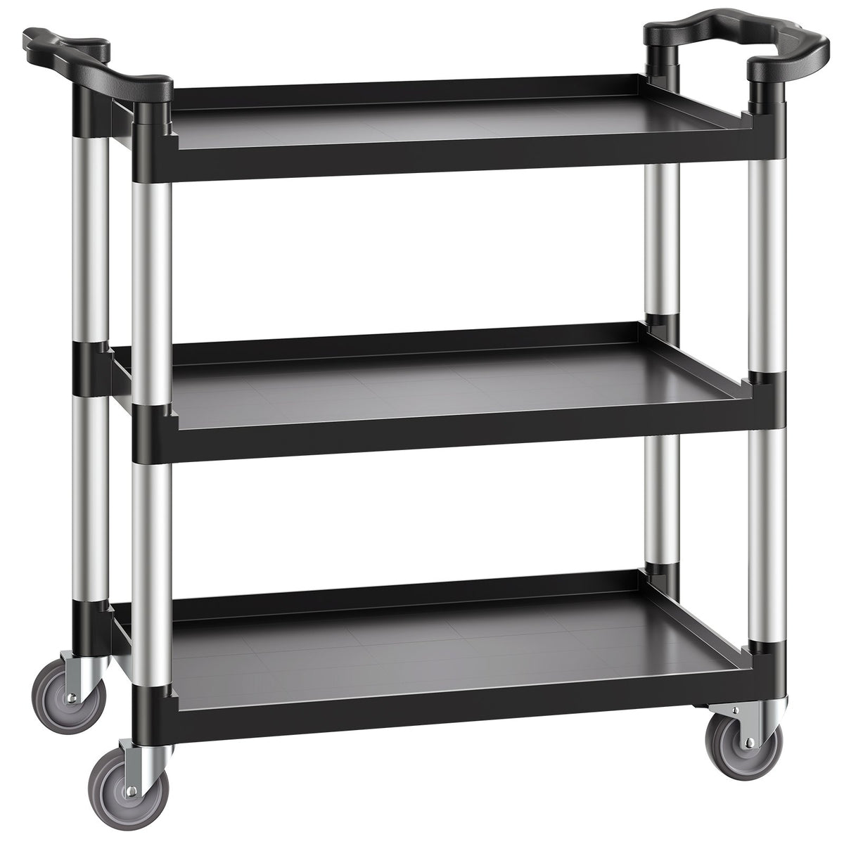 Utility Cart 3-Tier 500LBS 360 Degree Swivel Wheels for Home and Office