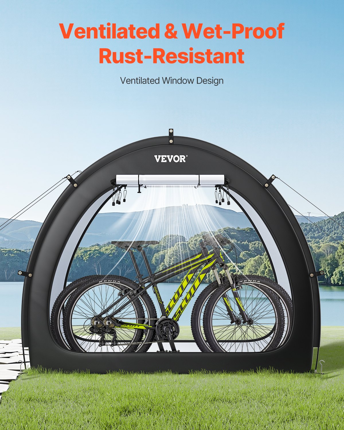 Bike Storage Tent for 1-2 Bikes Waterproof Outdoor Bicycle Shelter