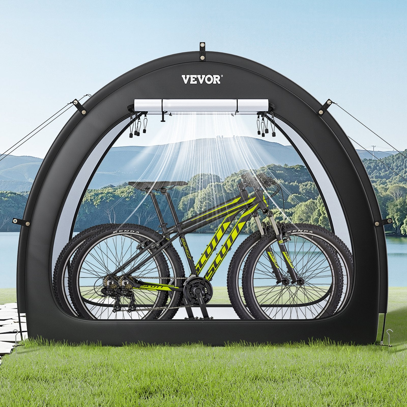 Bike Storage Tent for 1-2 Bikes Waterproof Outdoor Bicycle Shelter