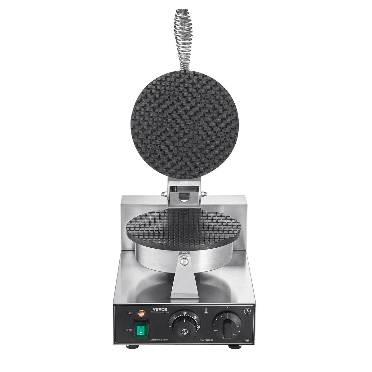 Electric Ice Cream Cone Maker 1230W Non-Stick Stainless Egg Roll Temp Control