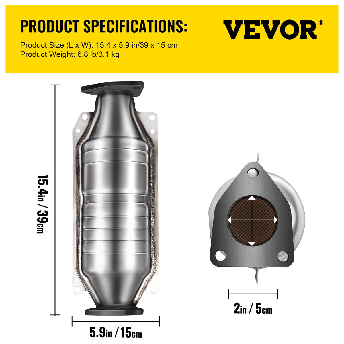 Catalytic Converter for 1998-2002 Honda Accord 2.3L, High Flow Stainless Steel