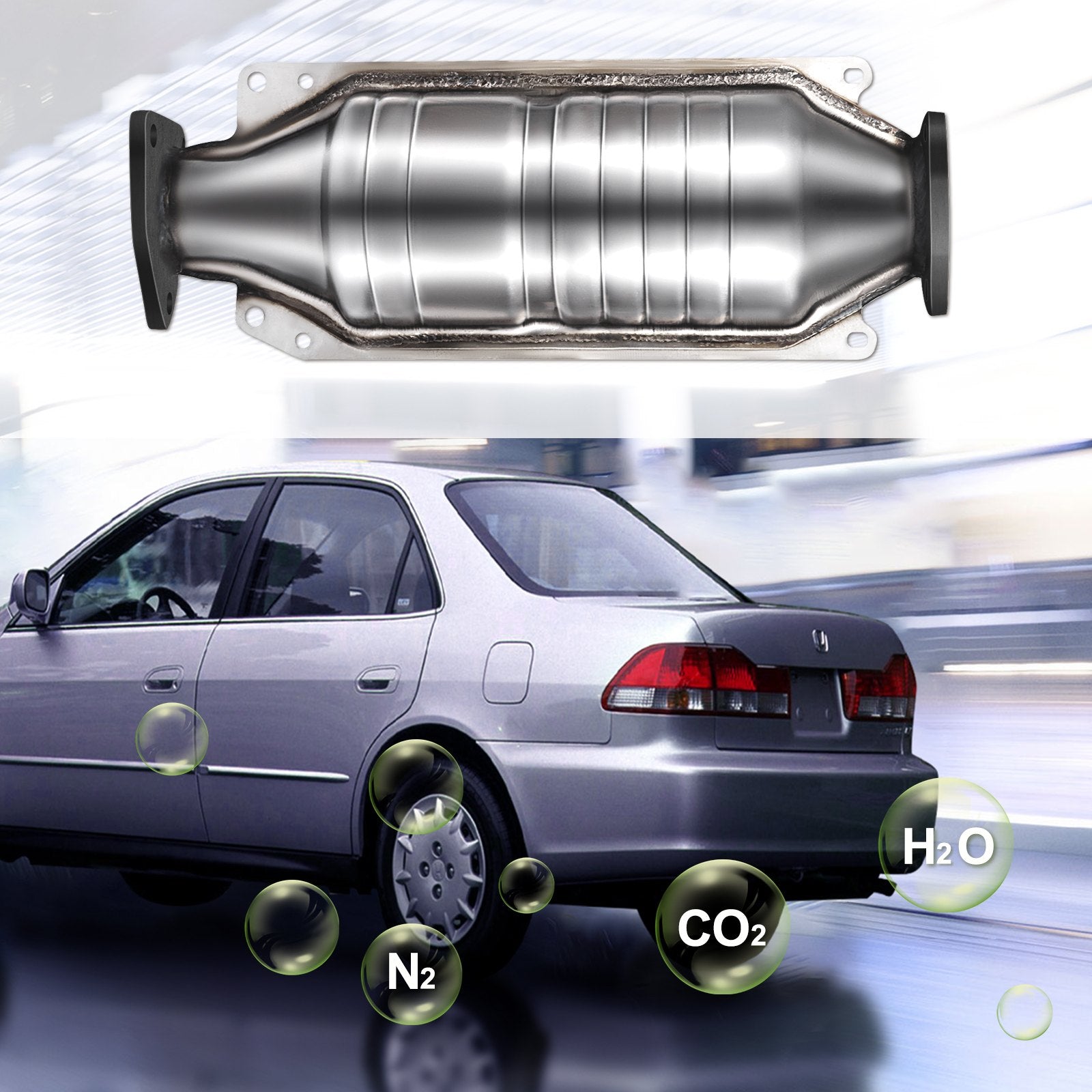 Catalytic Converter for 1998-2002 Honda Accord 2.3L, High Flow Stainless Steel