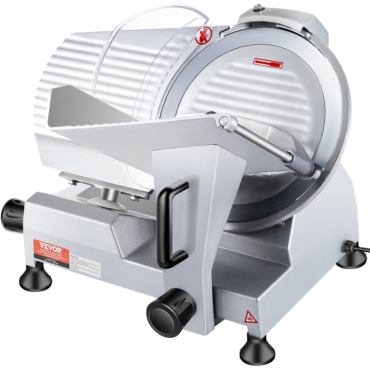 Meat Slicer Commercial 240W Electric 10 Inch Carbon Steel 0-0.47 Thickness
