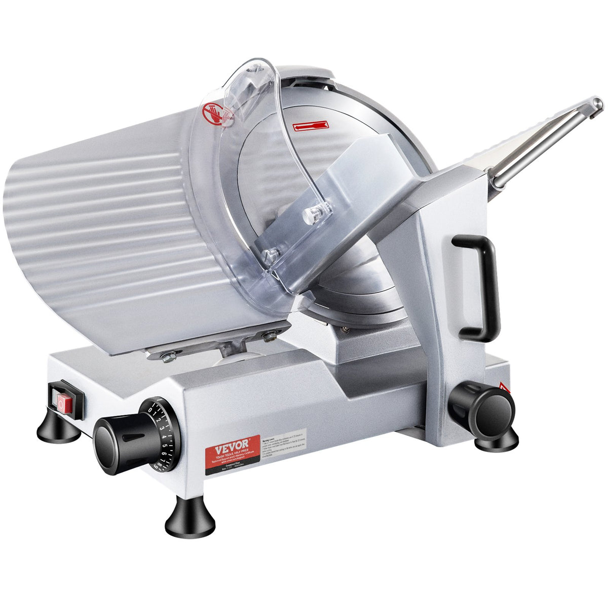 Meat Slicer Commercial 240W Electric 10 Inch Carbon Steel 0-0.47 Thickness