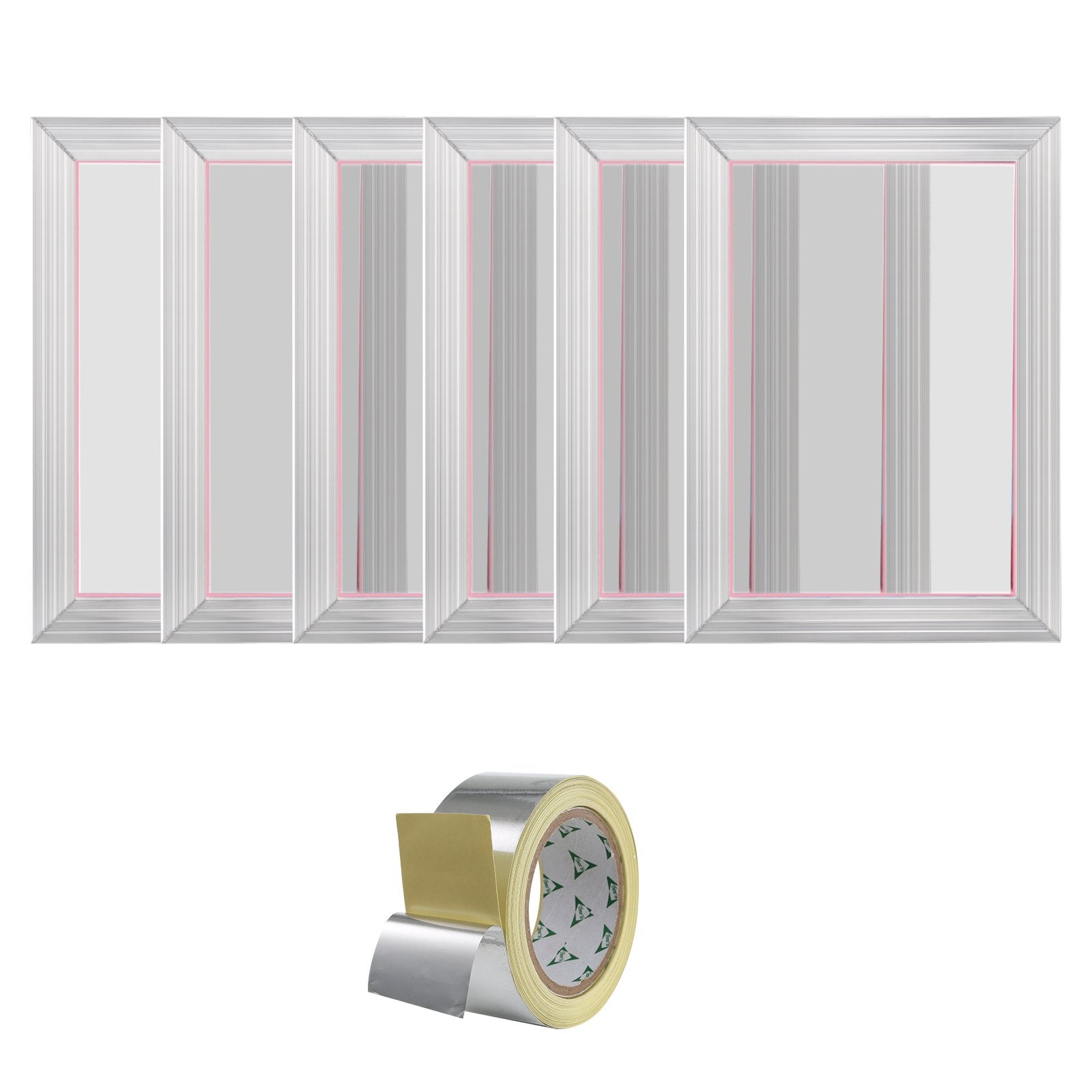 Screen Printing Kit 6 Pieces Aluminum Frames 25.4 x 35.6 cm with 110 Mesh