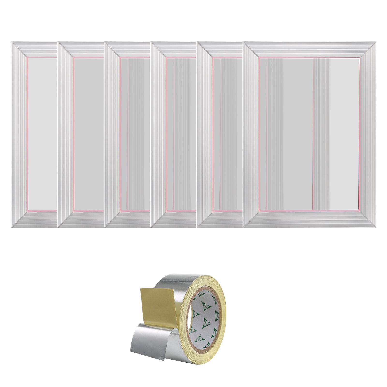 Screen Printing Kit 6pc Aluminum Frame 25.4x35.6cm 156 Mesh for T-Shirts DIY
