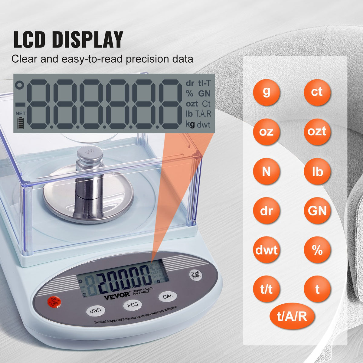 High Precision Digital Analytical Balance Lab Weighing Scale 0.001g–0.01g LCD