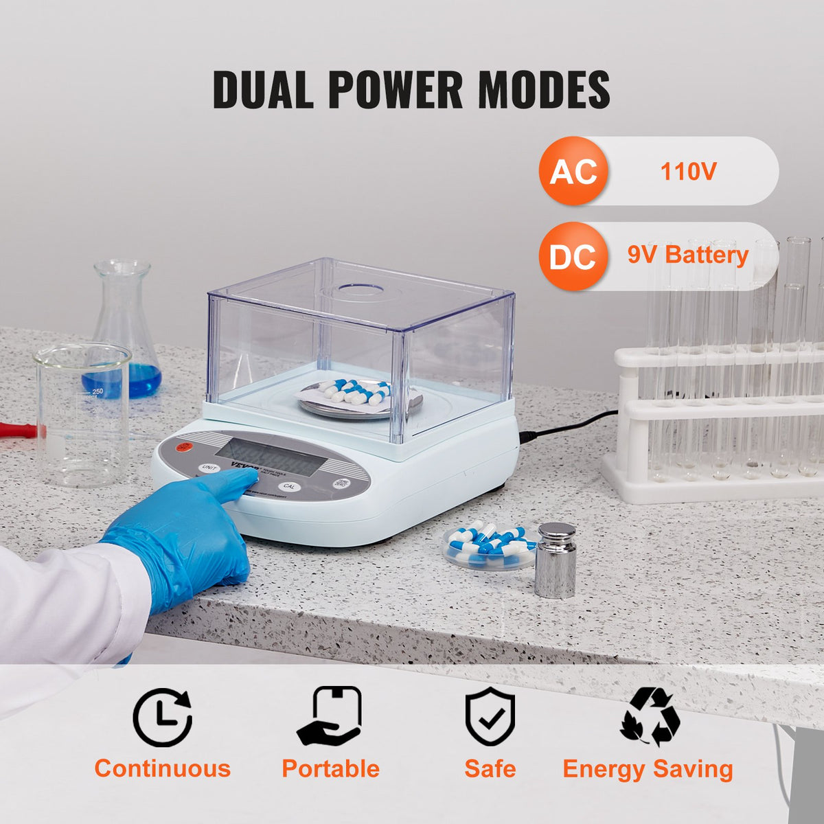 High Precision Digital Analytical Balance Lab Weighing Scale 0.001g–0.01g LCD