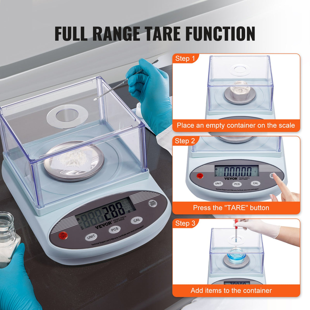 High Precision Digital Analytical Balance Lab Weighing Scale 0.001g–0.01g LCD
