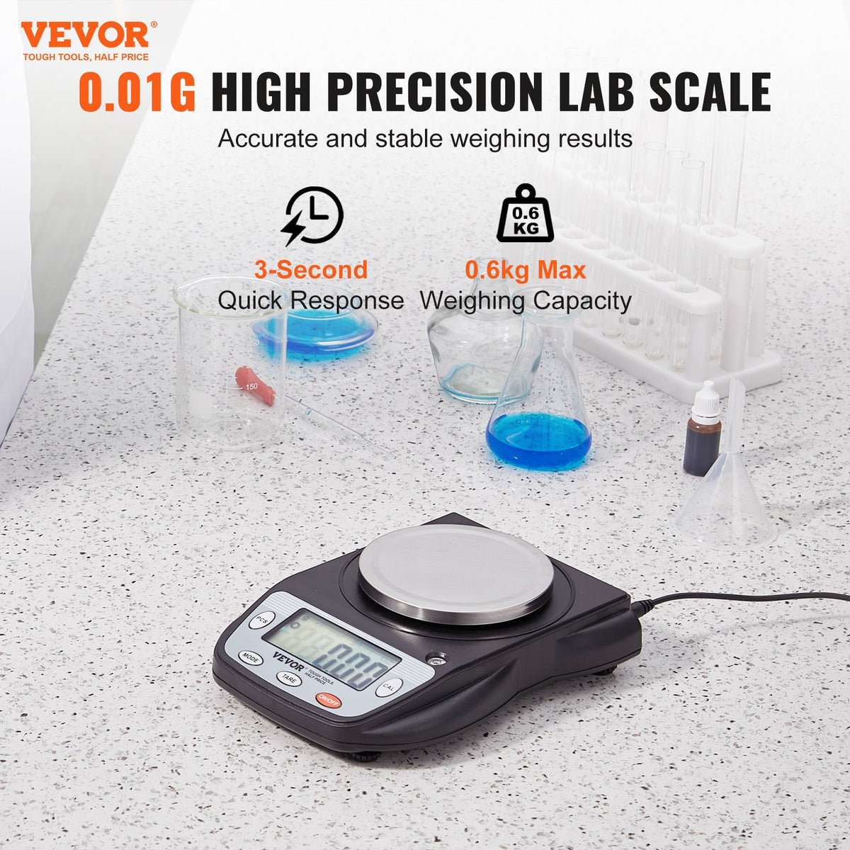 High Precision Digital Analytical Balance Lab Weighing Scale 0.001g–0.01g LCD