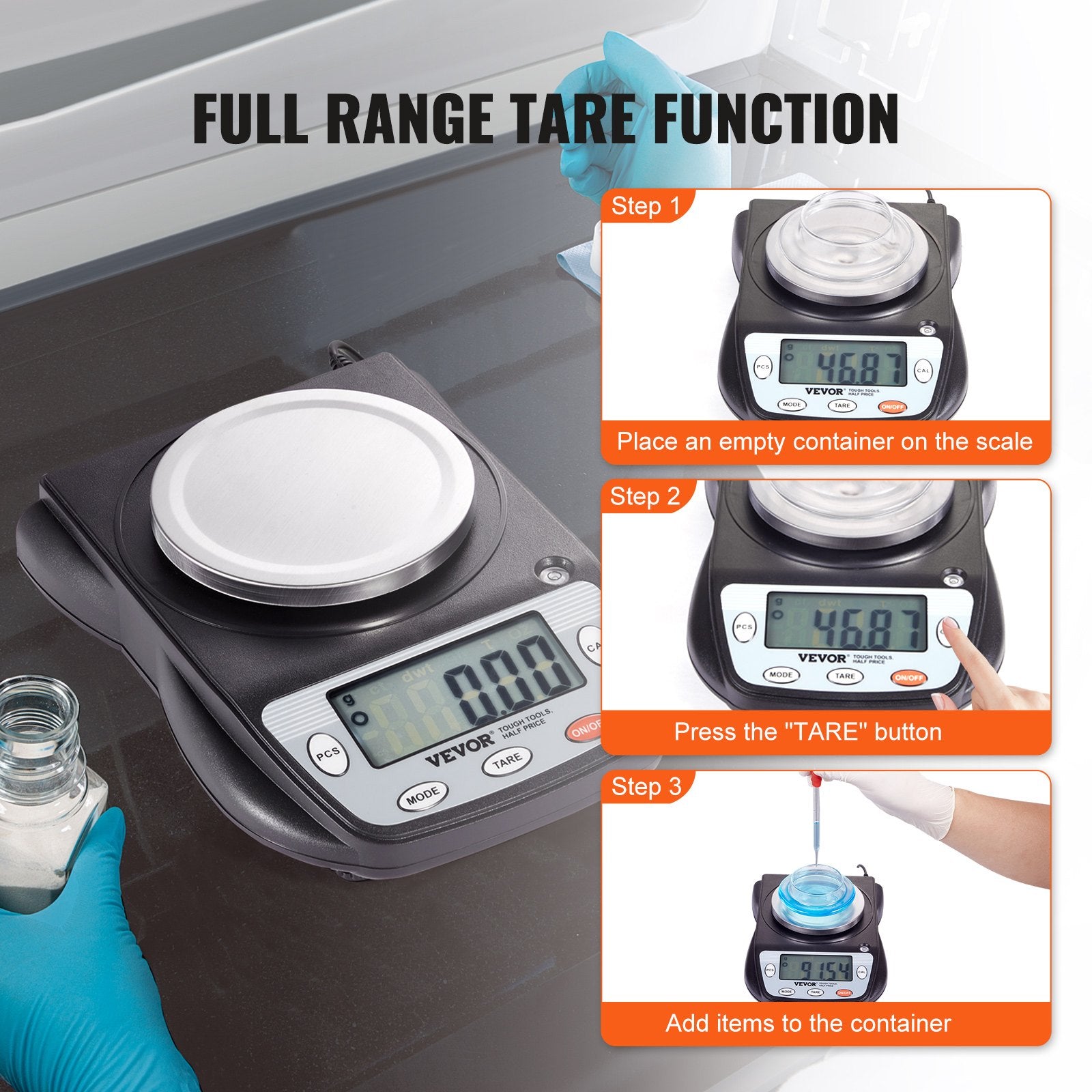 High Precision Digital Analytical Balance Lab Weighing Scale 0.001g–0.01g LCD