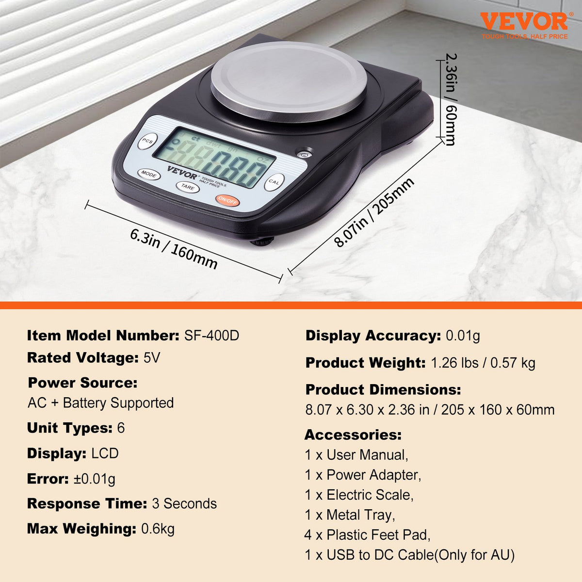 High Precision Digital Analytical Balance Lab Weighing Scale 0.001g–0.01g LCD
