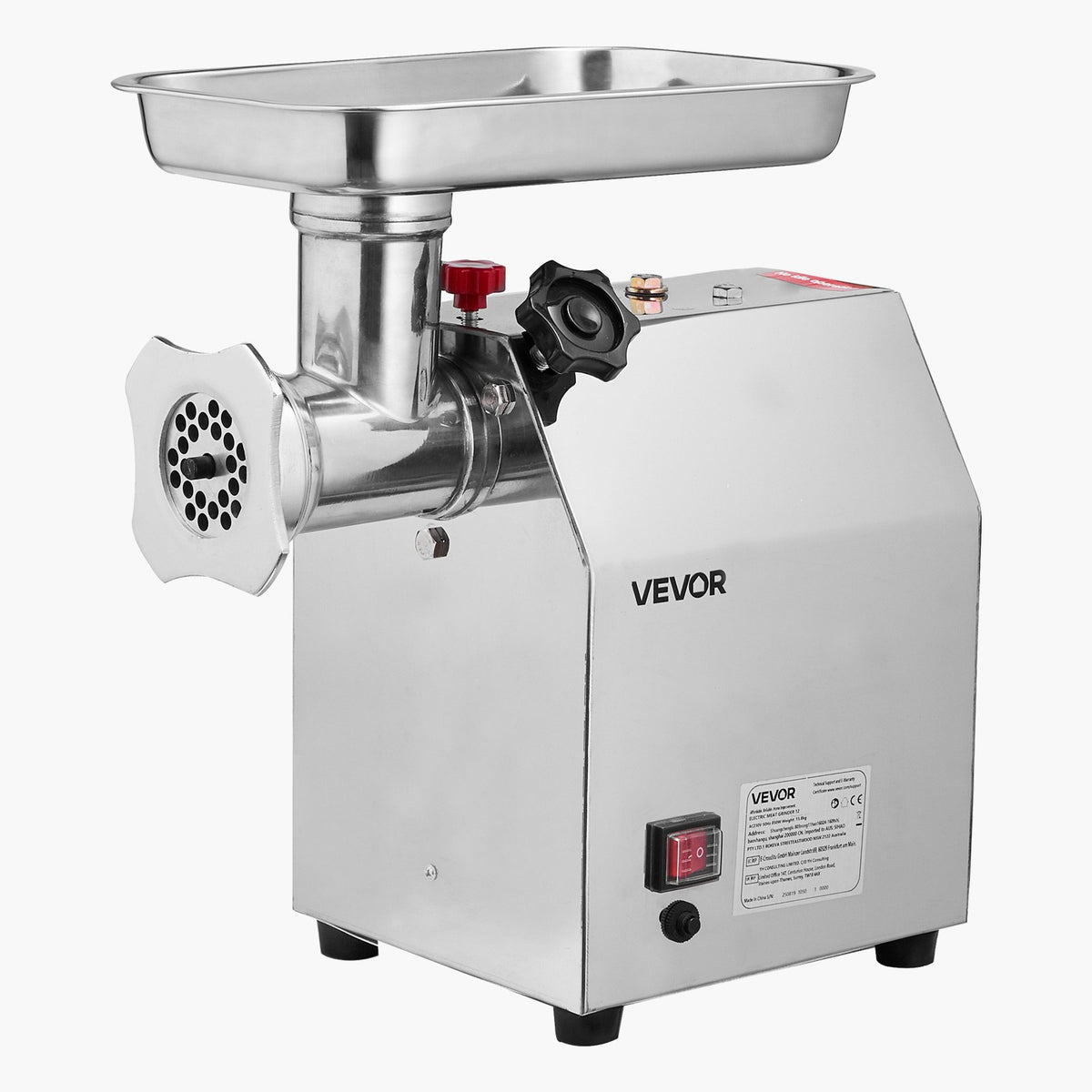 Electric Meat Grinder 5.5lbs/Min Industrial Mincer Blade Plate Sausage Maker