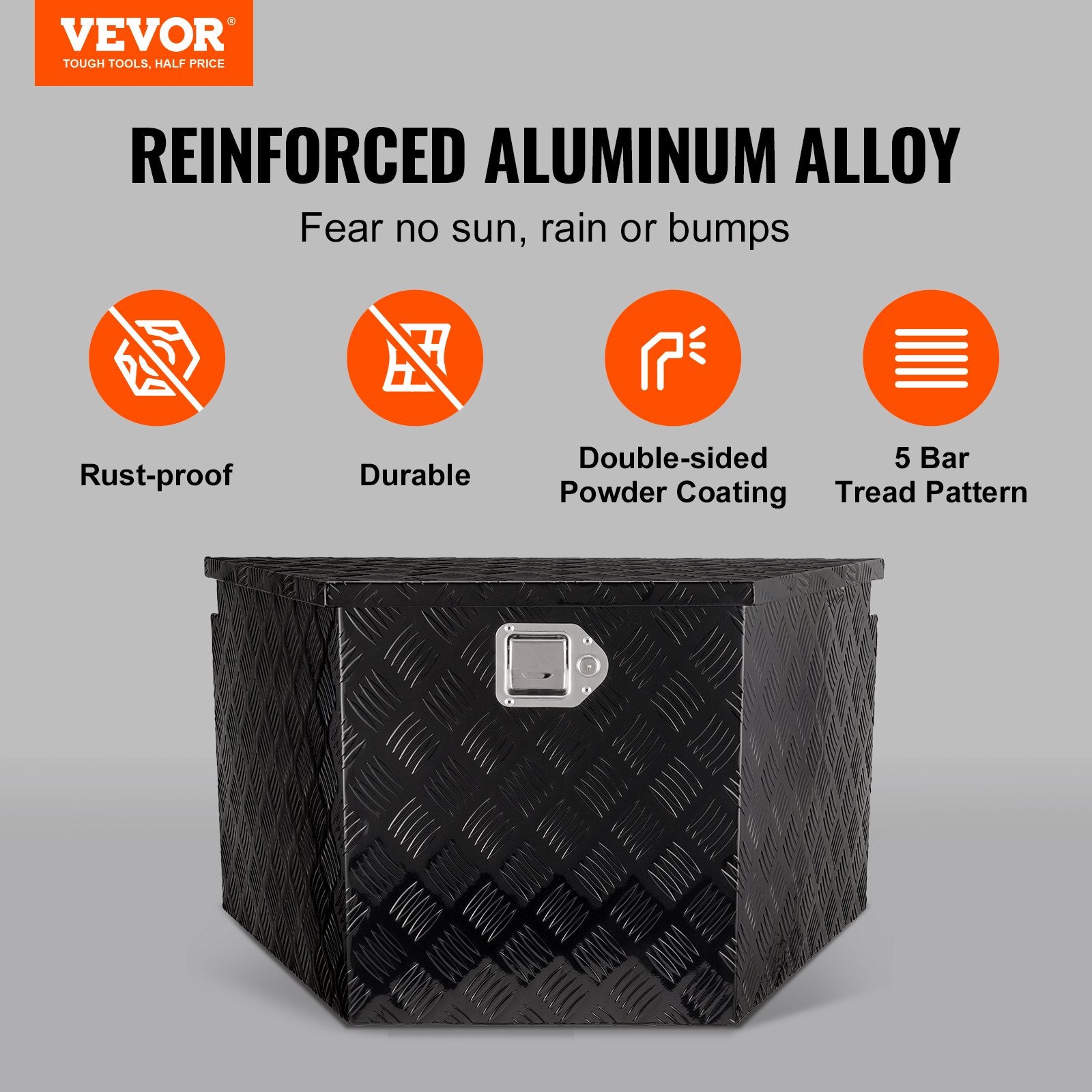 Aluminum Trailer Tongue Box 83.8 x 48.3 x 45.7 cm with Lock and Keys