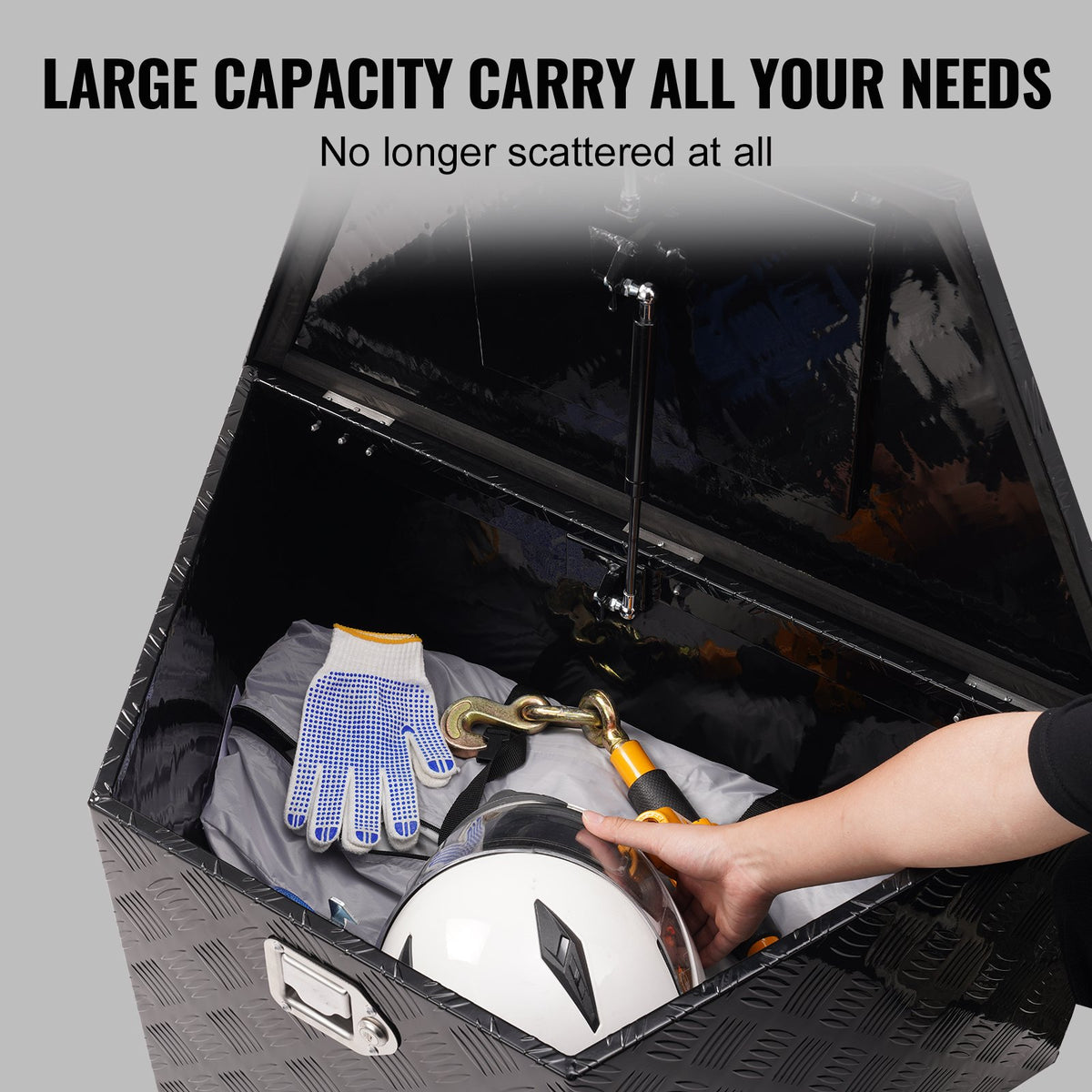 Aluminum Trailer Tongue Box 83.8 x 48.3 x 45.7 cm with Lock and Keys