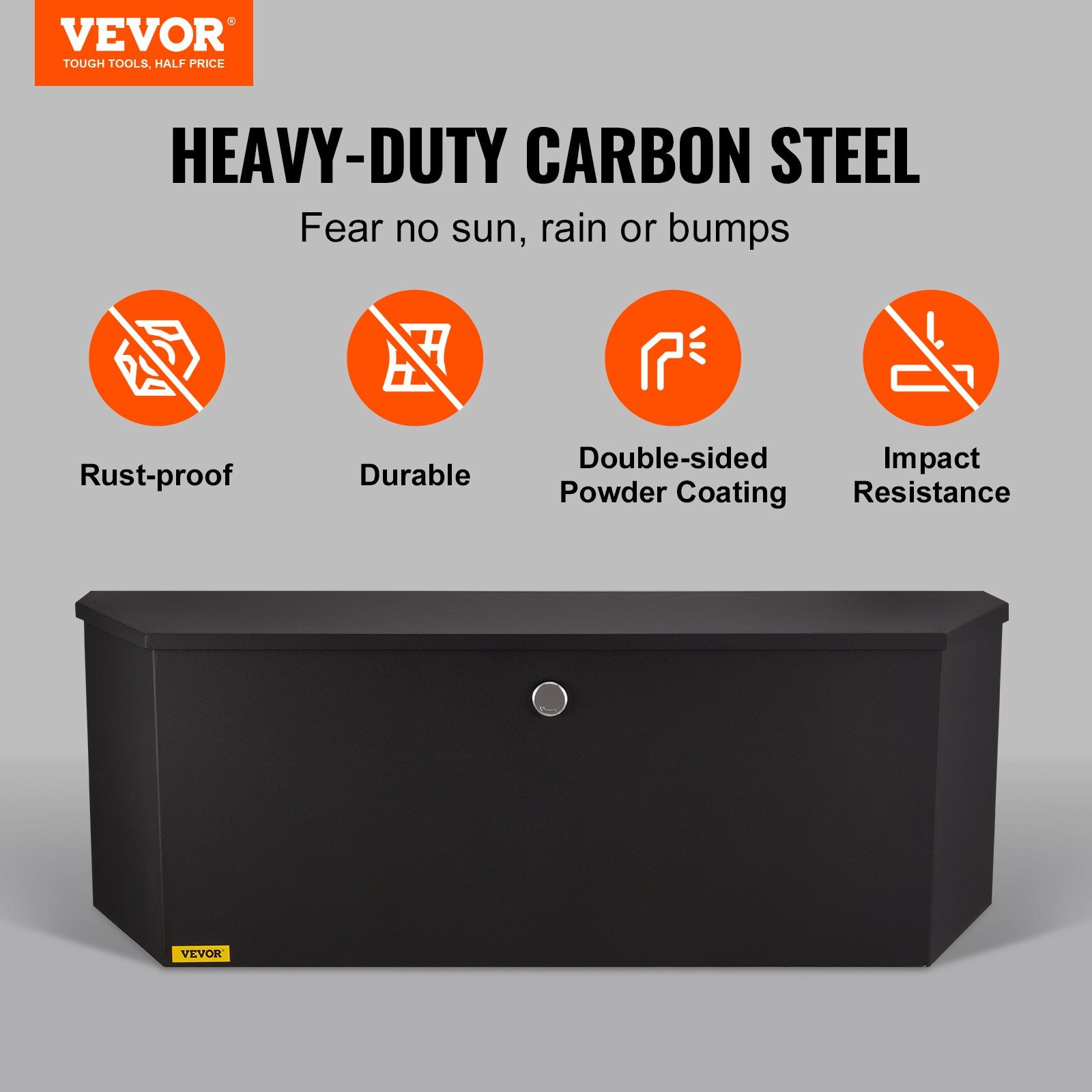 Trailer Tongue Box Carbon Steel Tool Chest with Lock for Truck RV Trailer