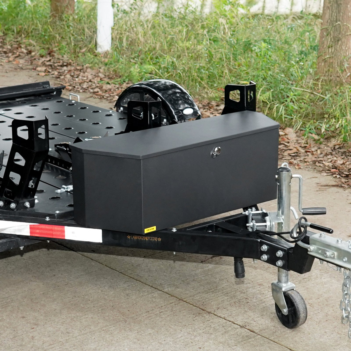 Trailer Tongue Box Carbon Steel Tool Chest with Lock for Truck RV Trailer