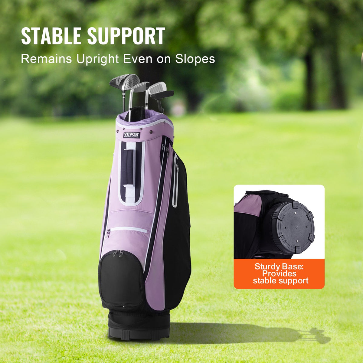 36” Golf Cart Bag with 14-Way Divider Multiple Pockets and Durable Stand Bag