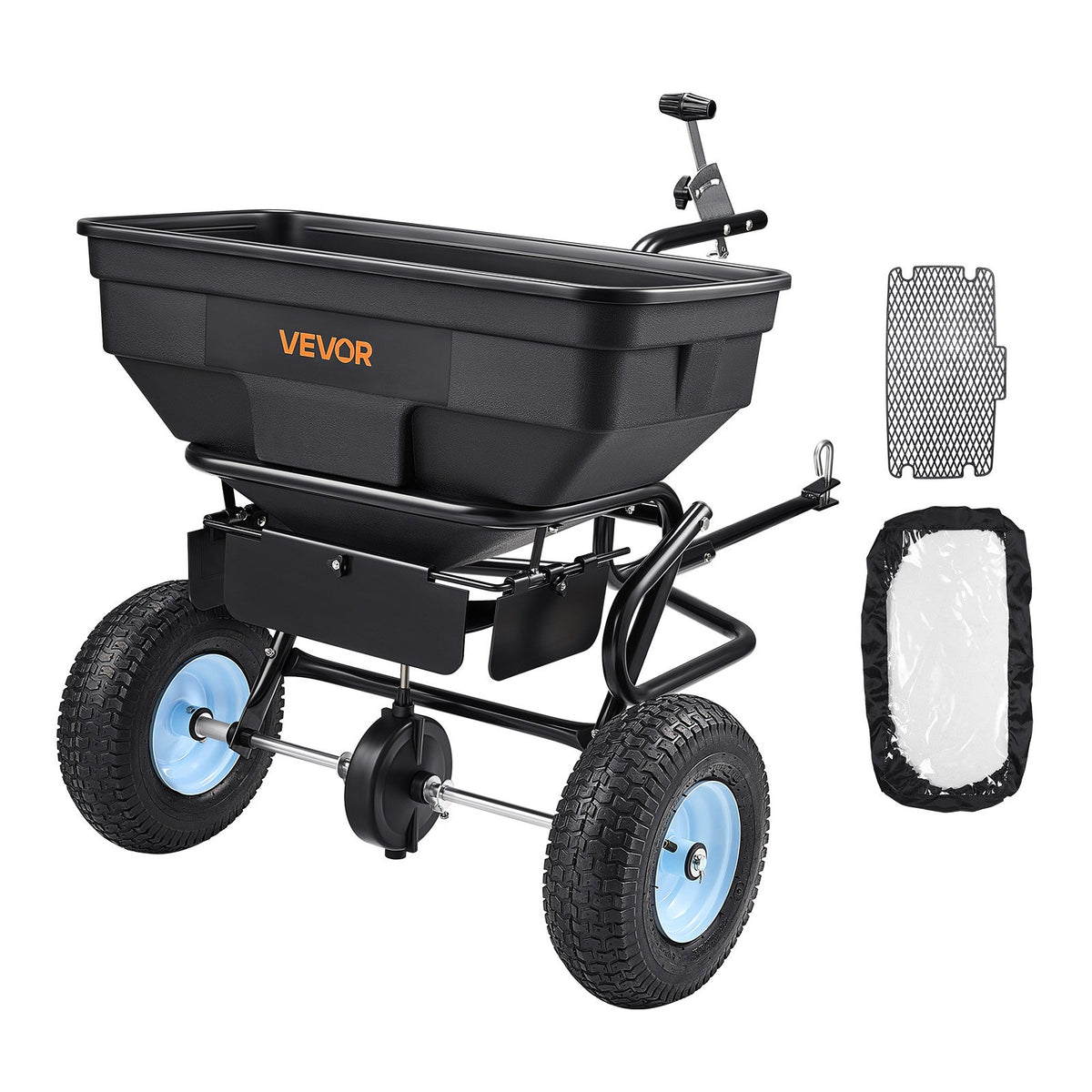 Lawn Spreader Push and Tow Behind Broadcast Drop Fertilizer Seed Ice Melt
