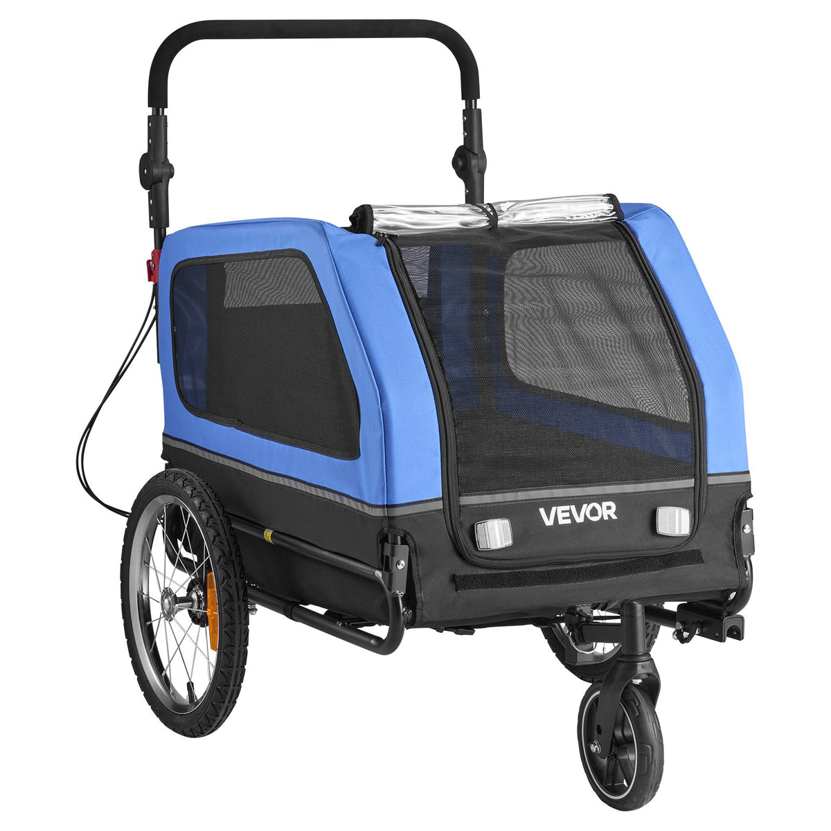 Dog Bike Trailer 40kg 2-in-1 Pet Stroller Bike Carrier Foldable Quick-Release