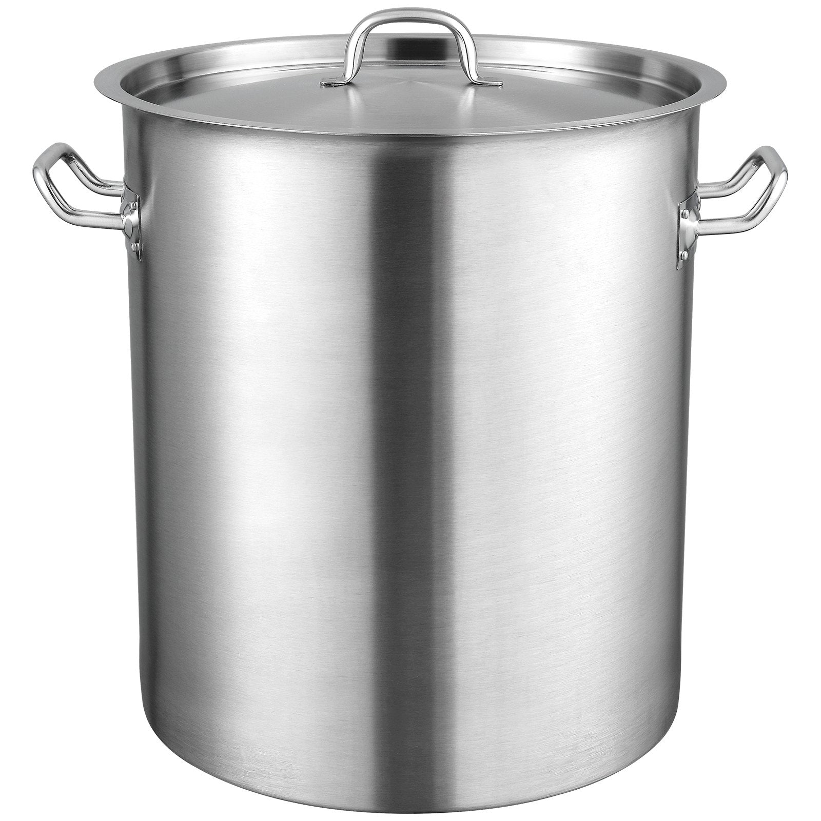 Stainless Steel Stockpot 42 Quart Large Cooking Pot Heavy Duty Commercial Silver