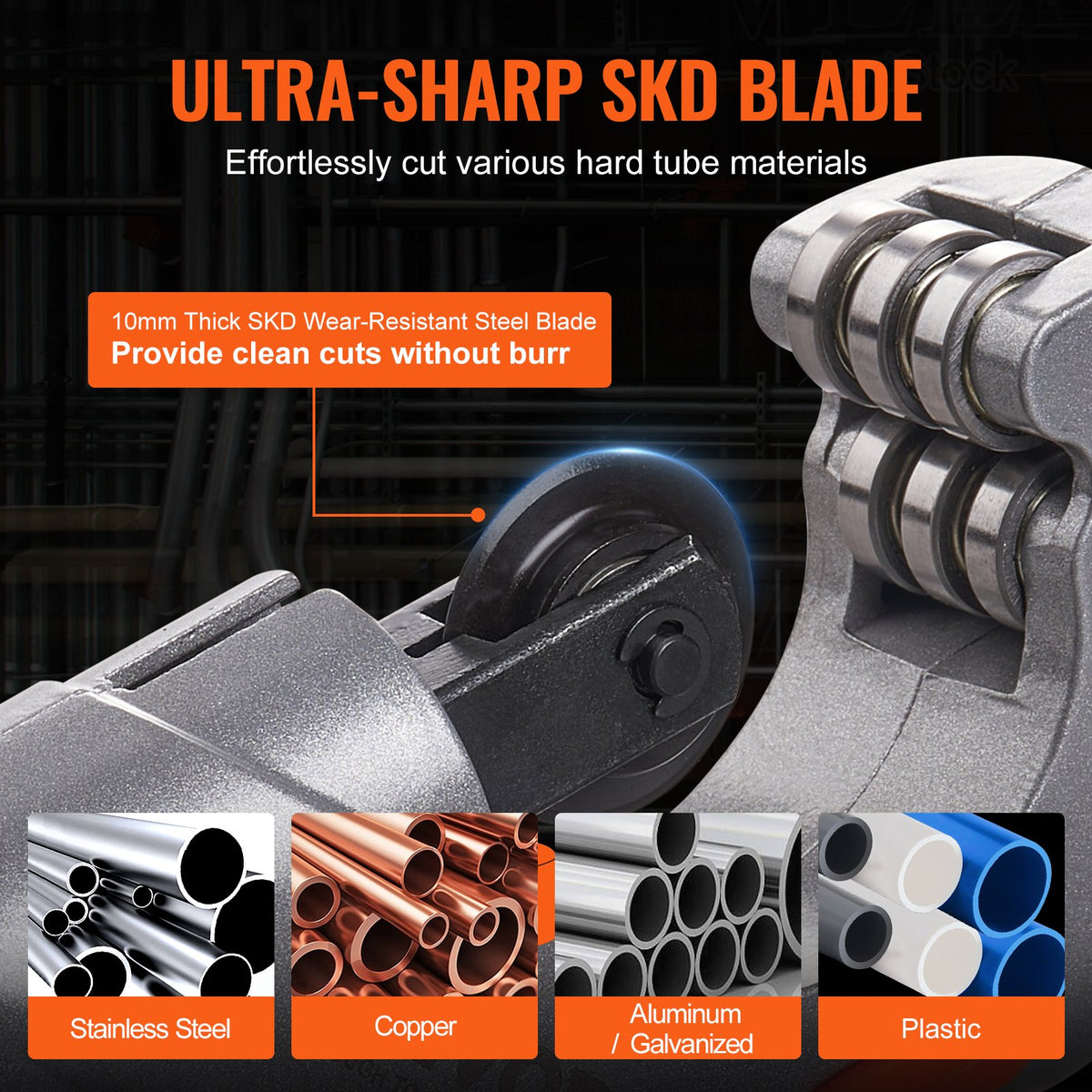 3PCS Tubing Cutter Set for Copper, Aluminum, Stainless Steel & Plastic Pipes