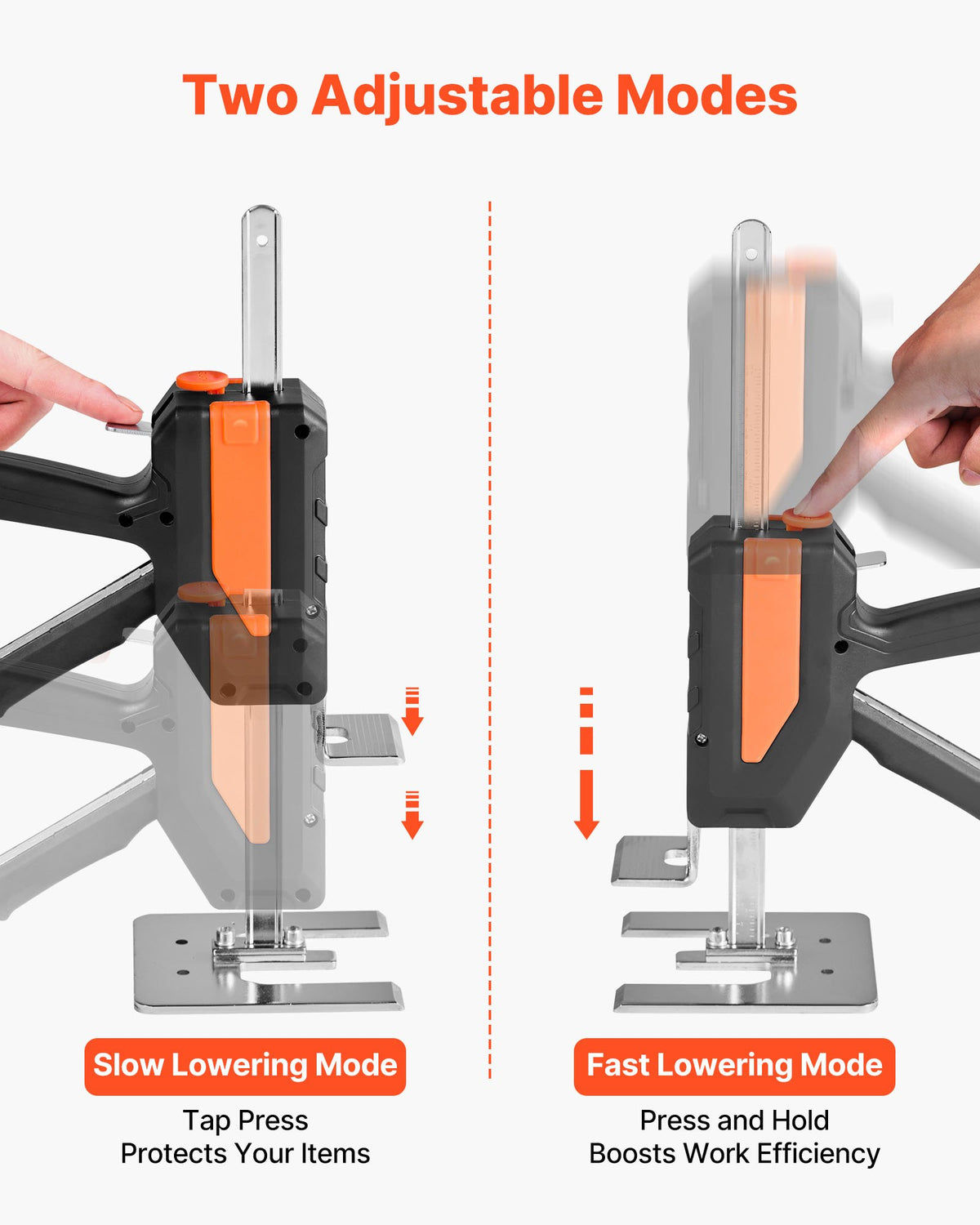 Labor Saving Arm Jack, 2PCS 200kg, 195mm Lift, Metal Hand Jack Tool