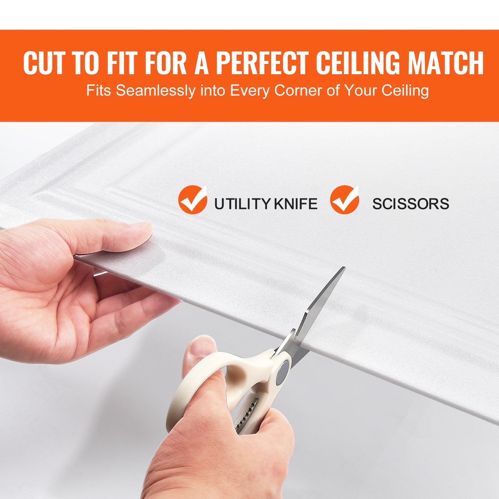 96-Pack 20x20in Polystyrene Ceiling Tiles Drop Ceiling Easy Install Basement