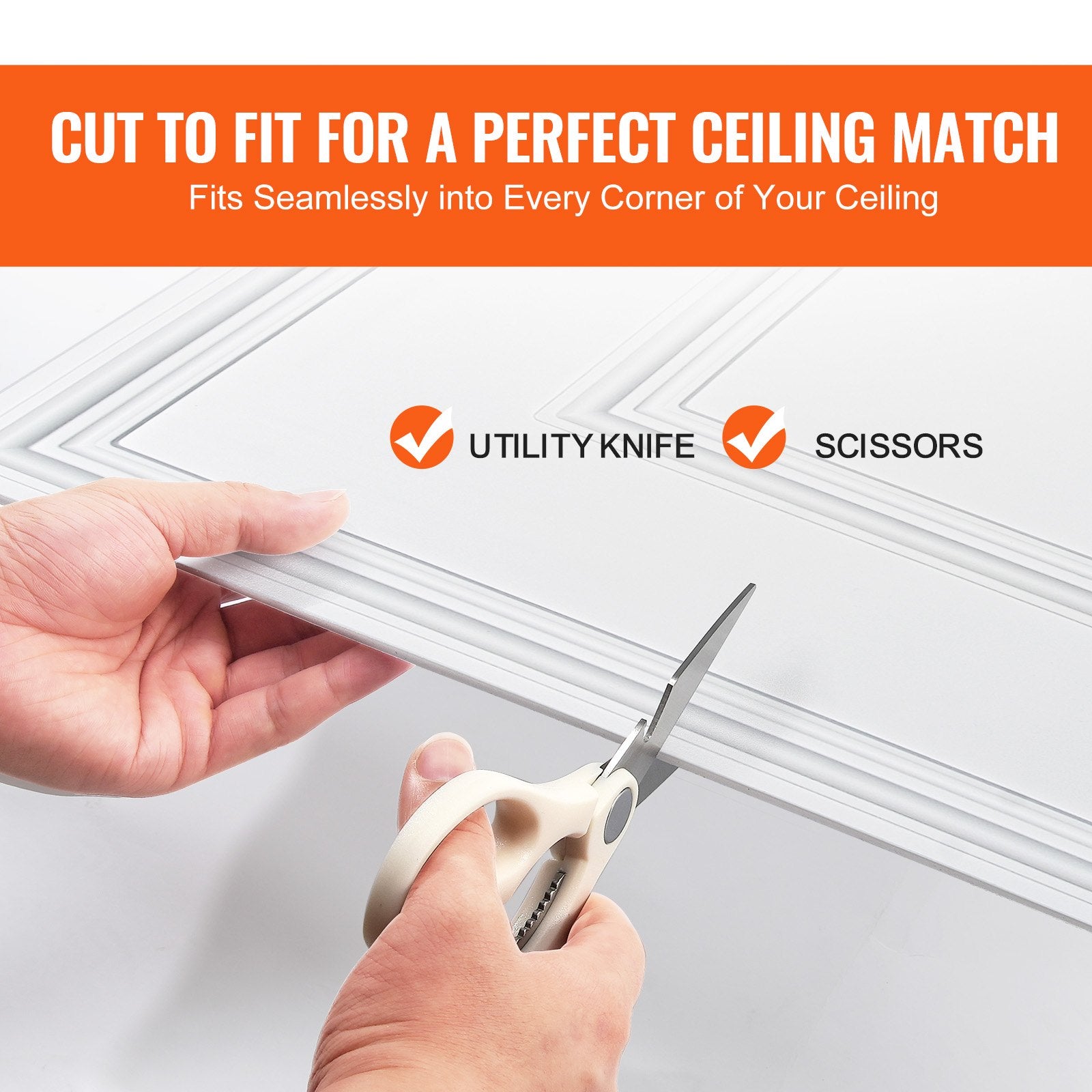 12-Pack 24x24 in PVC Ceiling Tiles, Drop Ceiling, Easy Install, White Geometric