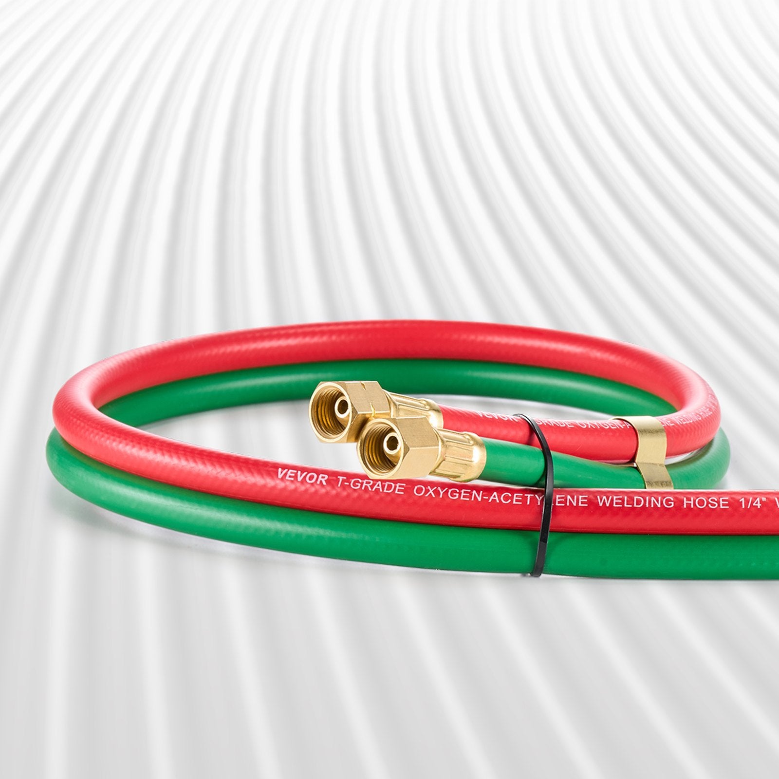 Oxygen Acetylene Hose 1/4in x 15FT 300PSI T Grade Twin Hose 9/16-18 B Fitting