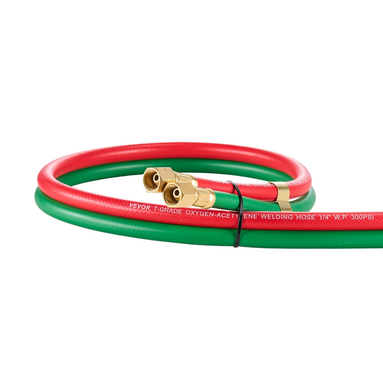 Oxygen Acetylene Hose 1/4in x 15FT 300PSI T Grade Twin Hose 9/16-18 B Fitting