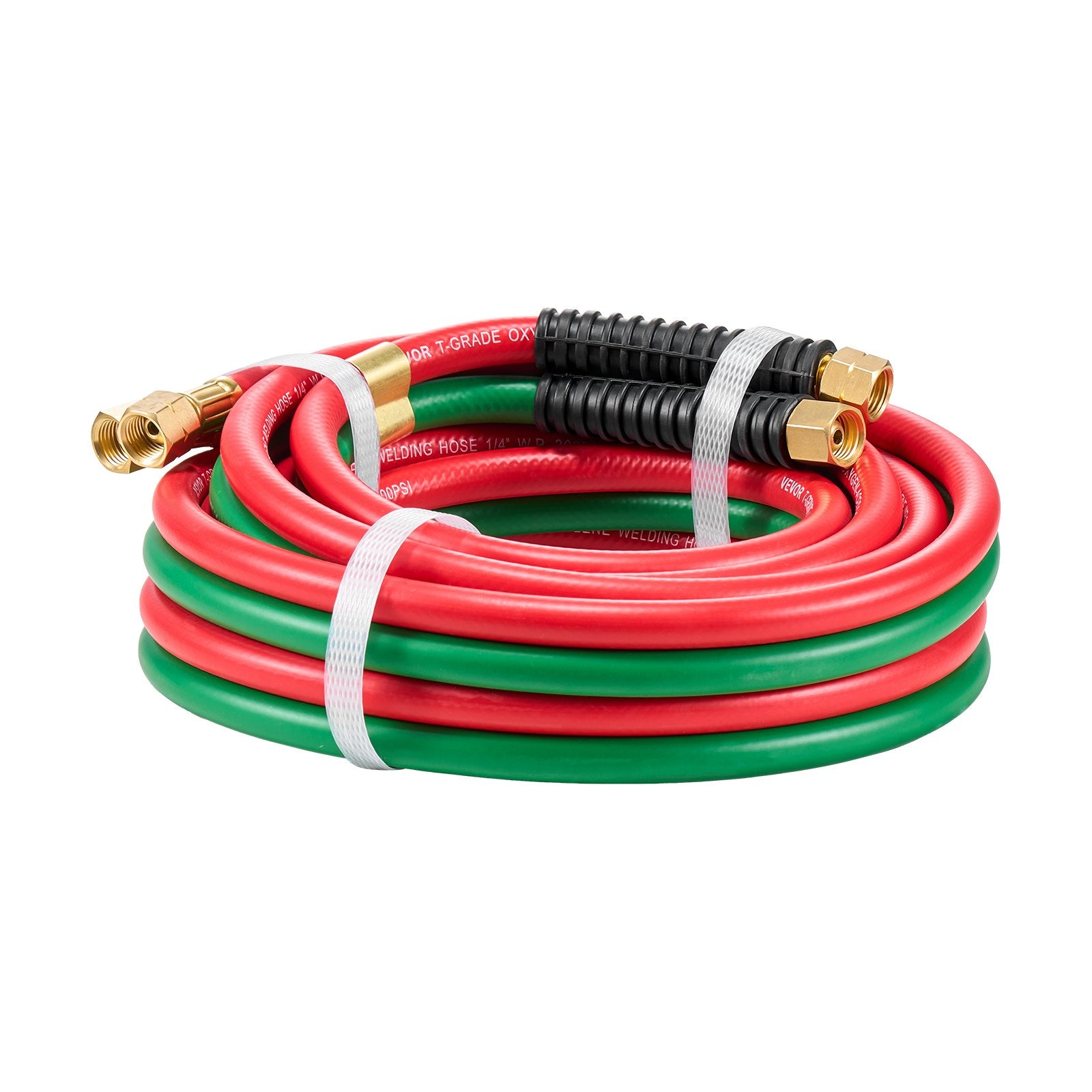 Oxygen Acetylene Hose 1/4in x 15FT 300PSI T Grade Twin Hose 9/16-18 B Fitting