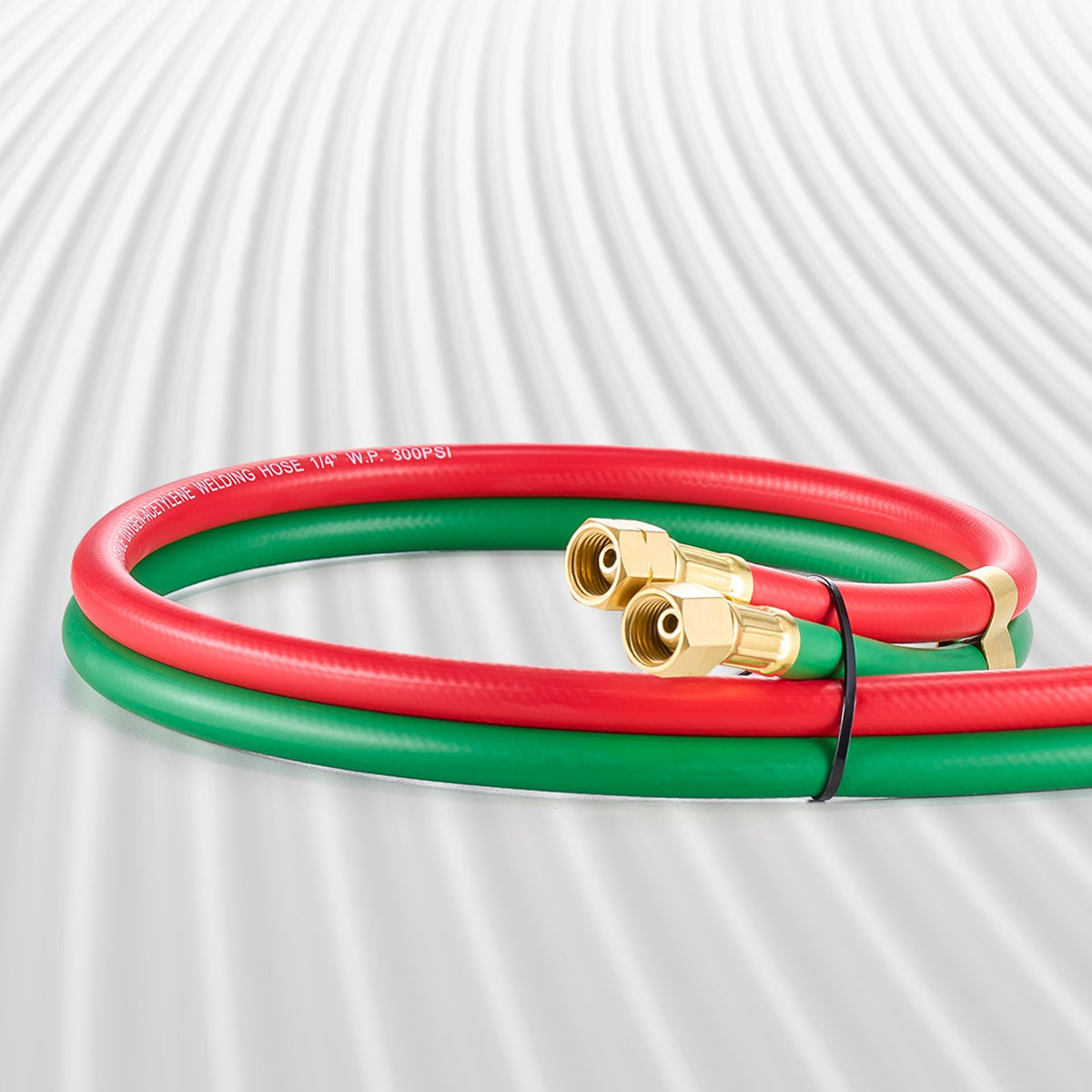 Oxygen Acetylene Hose 1/4" x 25FT Twin Hose 300PSI Welding Torch with Fitting
