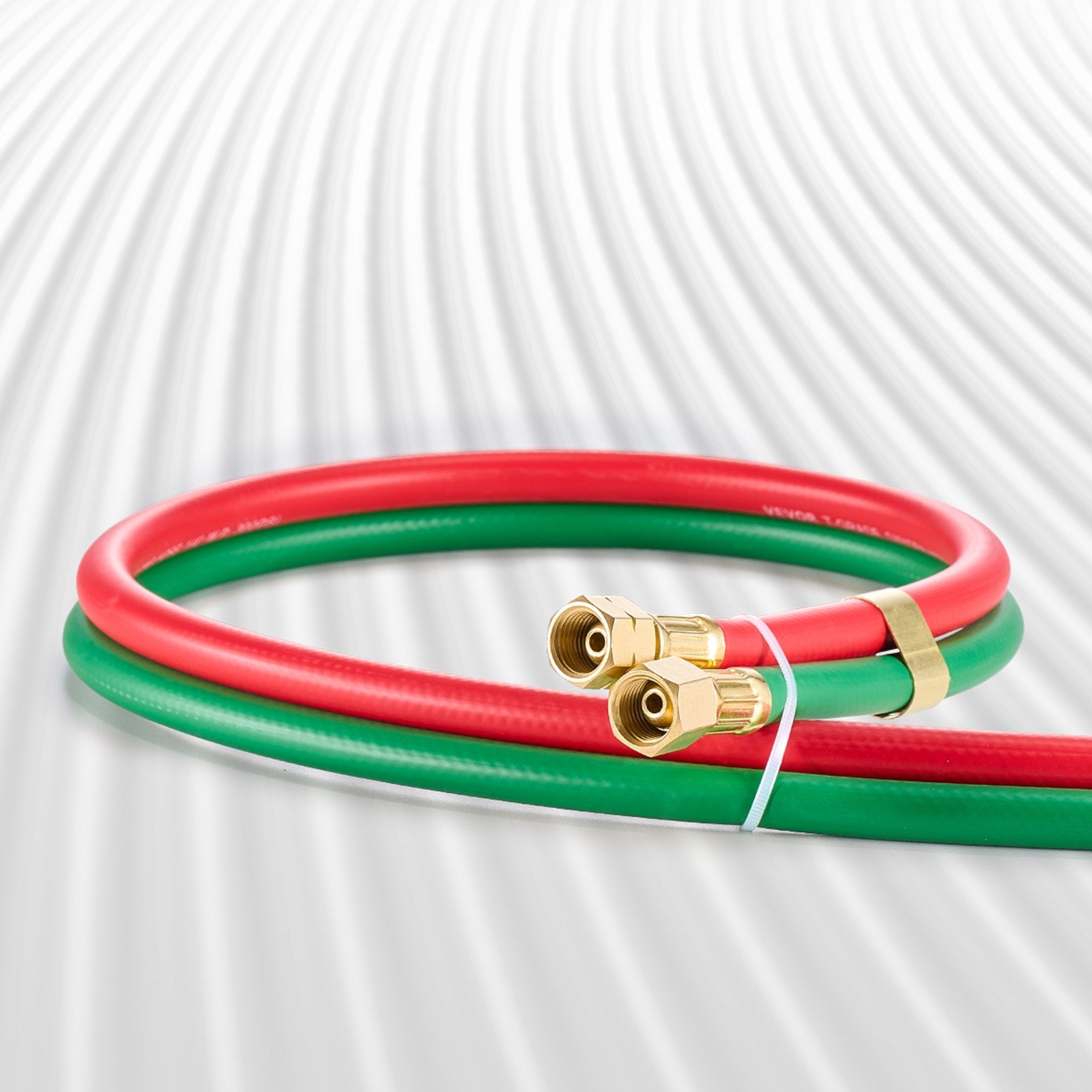 Oxygen Acetylene Hose 1/4"x50FT Twin Hose with 9/16"-18 B Fitting 300PSI