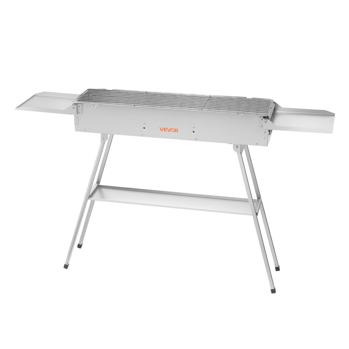 Foldable Charcoal BBQ Grill 0.16m² Portable with Liftable Tray