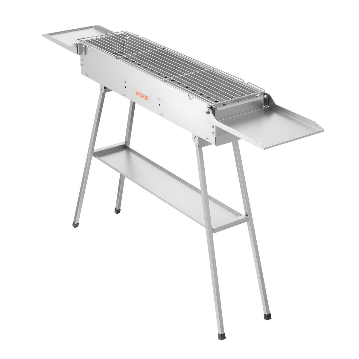Foldable Charcoal BBQ Grill 0.16m² Portable with Liftable Tray