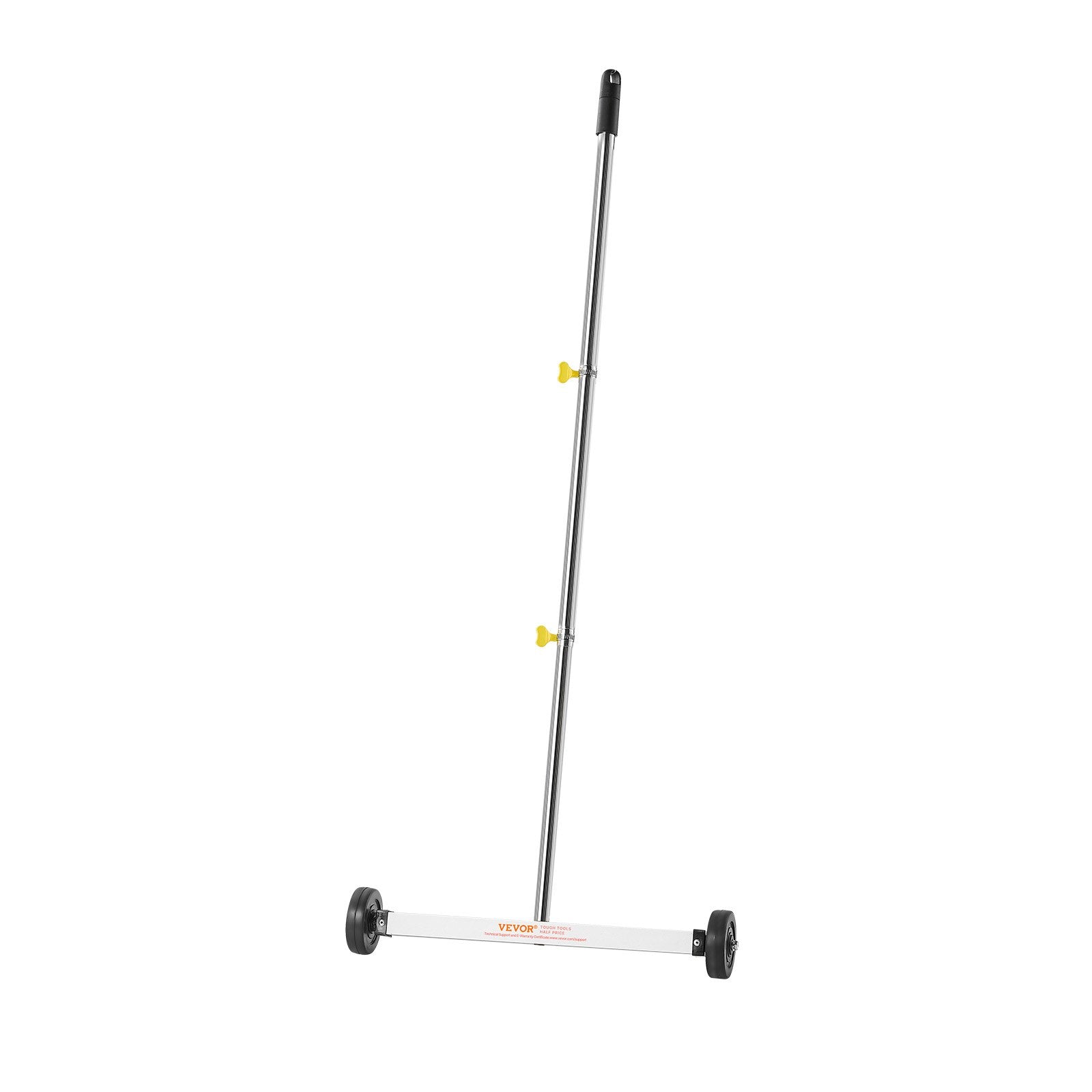 43cm Magnetic Sweeper w/ Wheels Adjustable Handle for Nails & Screws