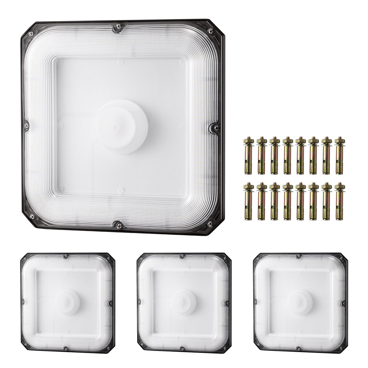 LED Canopy Lights 4 Pack 80W 8800LM 5000K Commercial Industrial Outdoor IP65