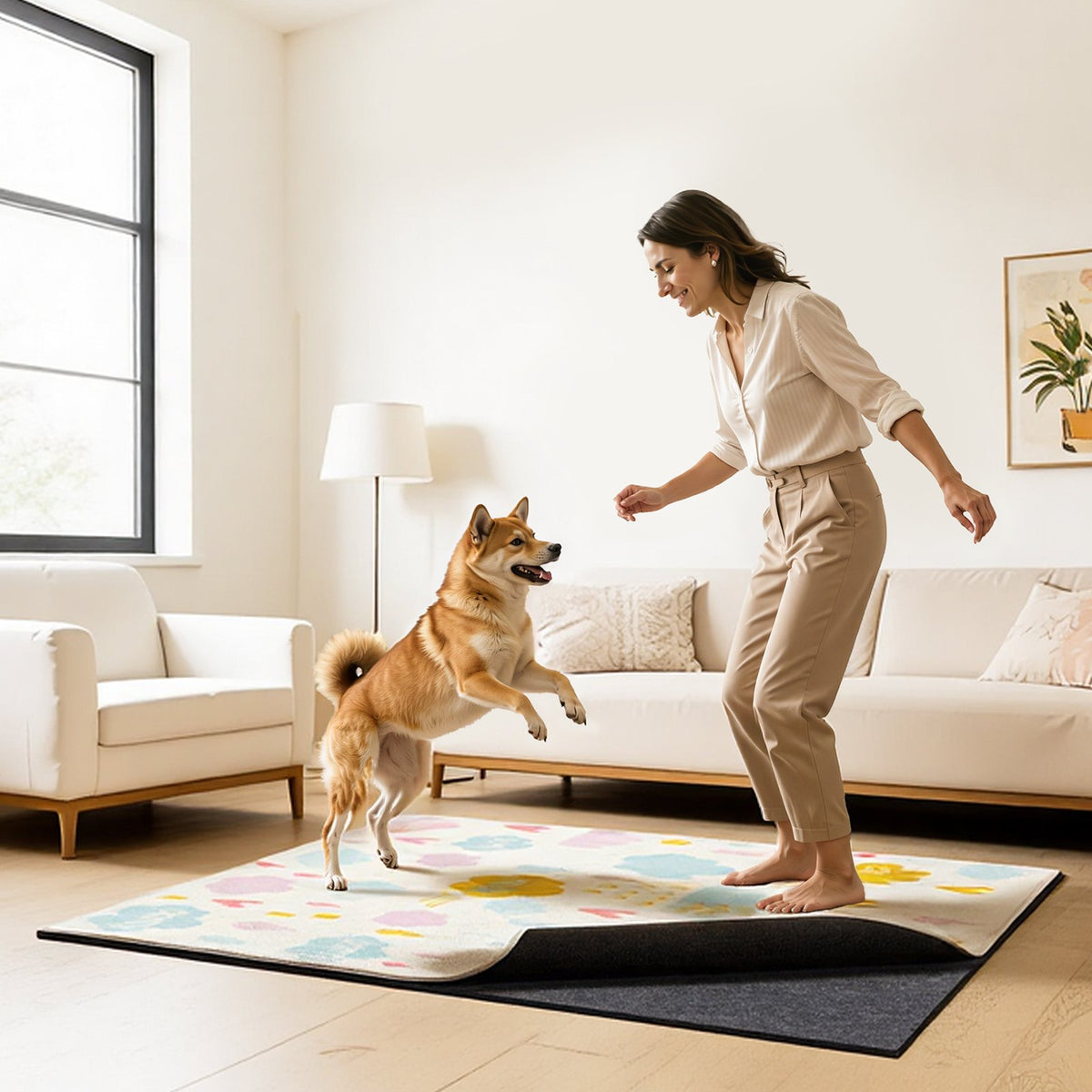 2.44 x 1.52m Non-Slip Rug Pad Felt Cushion & Rubber Gripper Mat