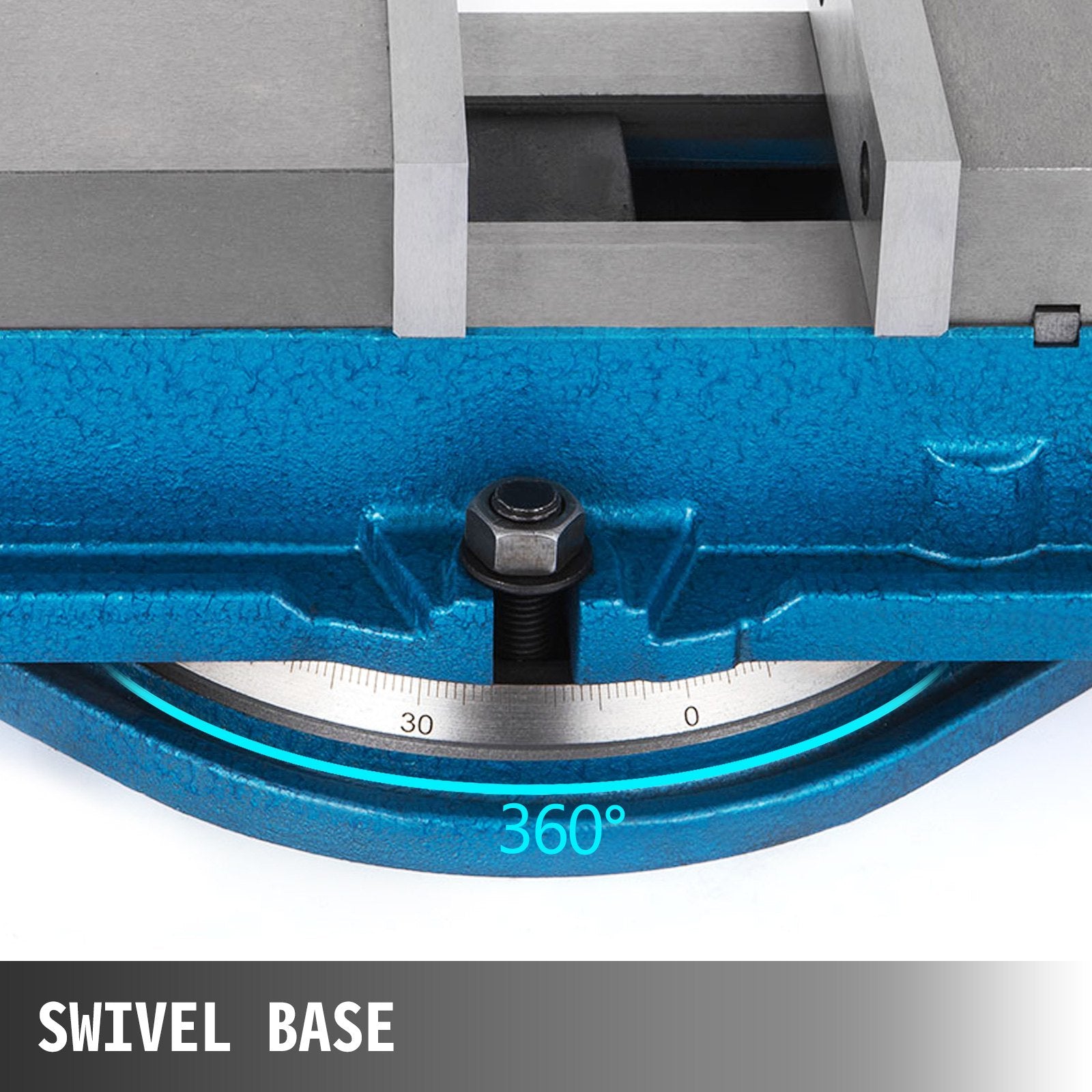 3 Inch Heavy Duty Milling Vice Bench Clamp with 360° Swiveling Base CNC Vice