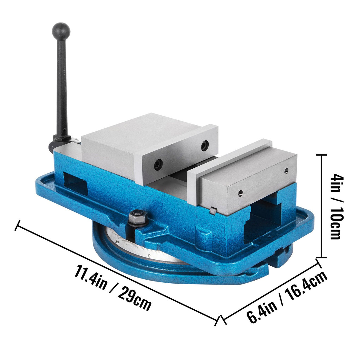 3 Inch Heavy Duty Milling Vice Bench Clamp with 360° Swiveling Base CNC Vice