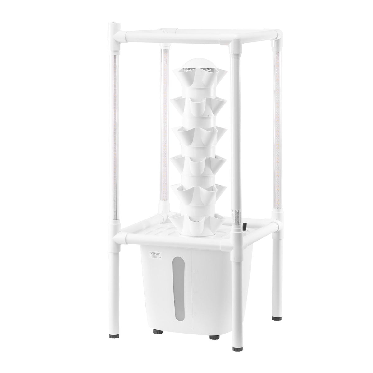 Hydroponic Growing System, 30 Pods 6-Tier Vertical Tower with Grow Light $ Pump
